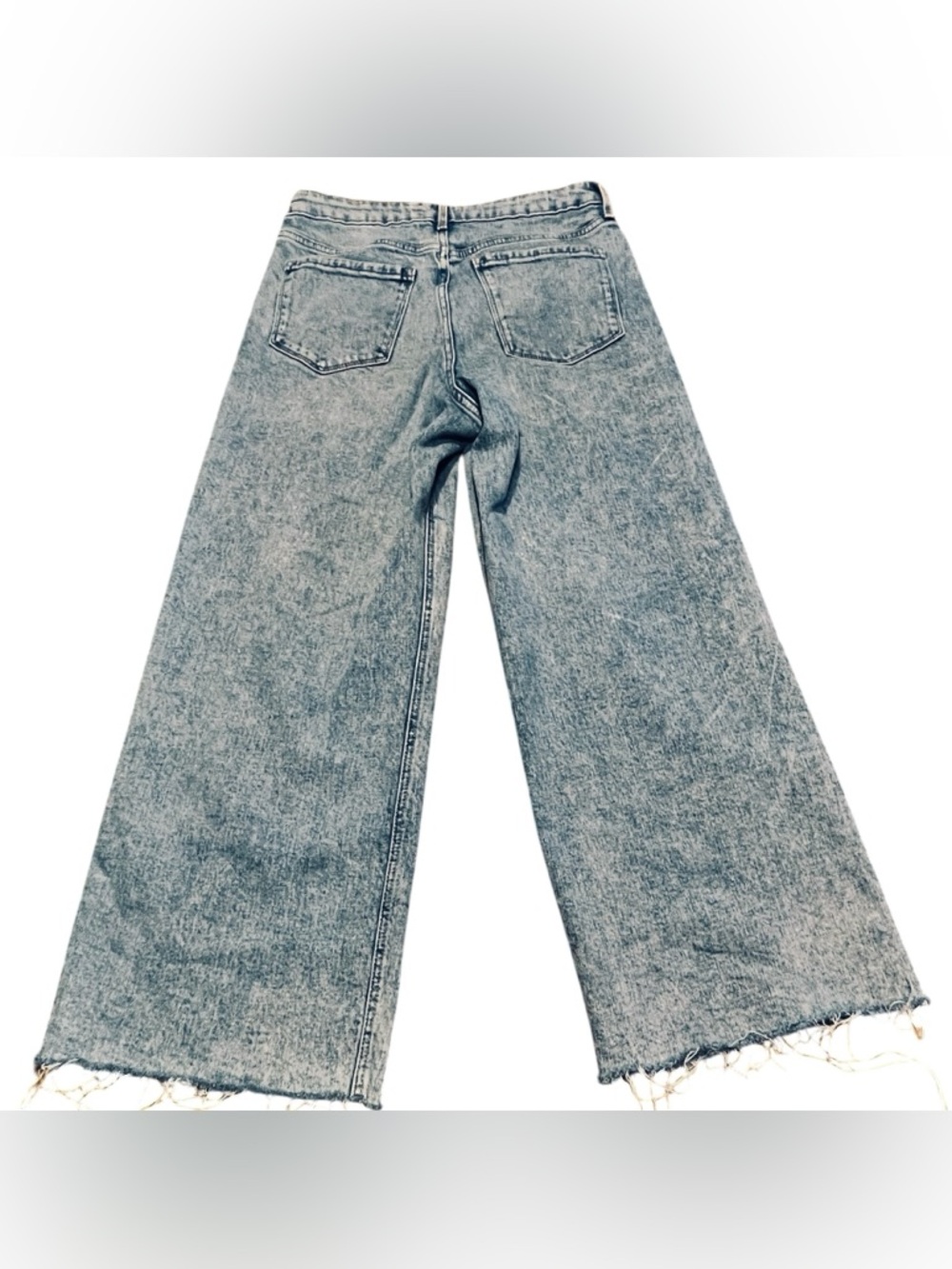 Old Navy Extra High Rise Wide Leg DIY Painted Jeans Size 10 - Picture 2 of 8